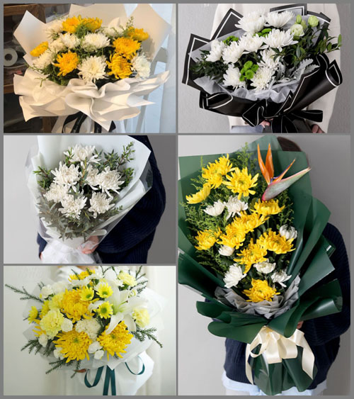 江苏泰州高港区野徐镇白事花束代送